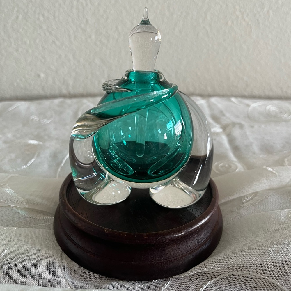 Signed Blodgett Glass Paperweight Perfume Bottle